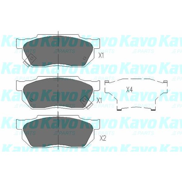 Слика на плочки KAVO PARTS KBP-2001 за Honda Civic 3 Hatchback (AL,AJ,AG,AH) 1.5 GTI (AH) - 90 коњи бензин