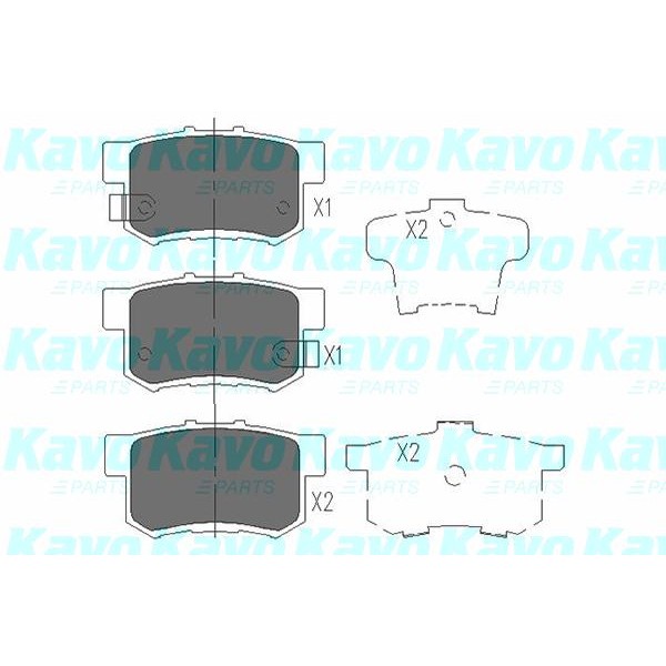 Слика на плочки KAVO PARTS KBP-2008 за Honda Accord 6 Saloon (CE,CF) 2.2 i VTEC (CE9) - 150 коњи бензин