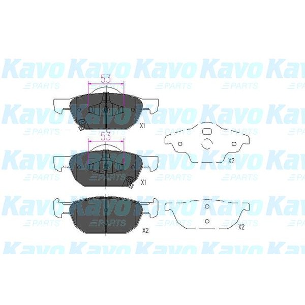 Слика на Плочки KAVO PARTS KBP-2043