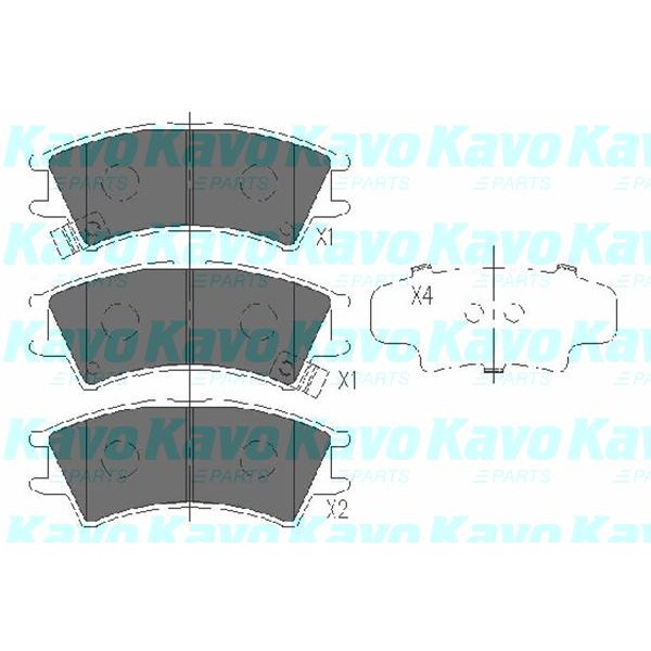 Слика на плочки KAVO PARTS KBP-3004 за Hyundai Atos (MX) 1.0 i - 54 коњи бензин