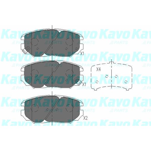 Слика на плочки KAVO PARTS KBP-3020 за Kia Opirus (GH) 3.8 V6 - 267 коњи бензин