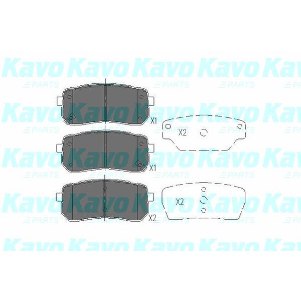 Слика на плочки KAVO PARTS KBP-3026 за Kia Carnival 3 (VQ) 2.9 CRDi - 185 коњи дизел