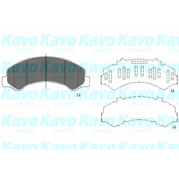 Слика на плочки KAVO PARTS KBP-3511 за камион Isuzu N Series NPR 75 - 174 коњи бензин