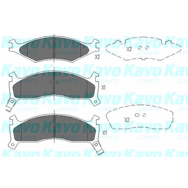 Слика на плочки KAVO PARTS KBP-4008 за Kia Mentor Hatchback (FB) 1.5 i 16V - 88 коњи бензин