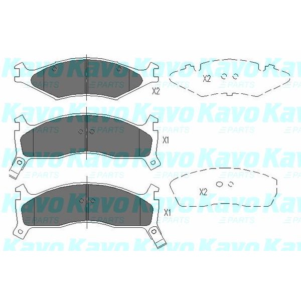 Слика на плочки KAVO PARTS KBP-4008 за Kia Mentor Saloon (FB) 1.5 i 16V - 88 коњи бензин