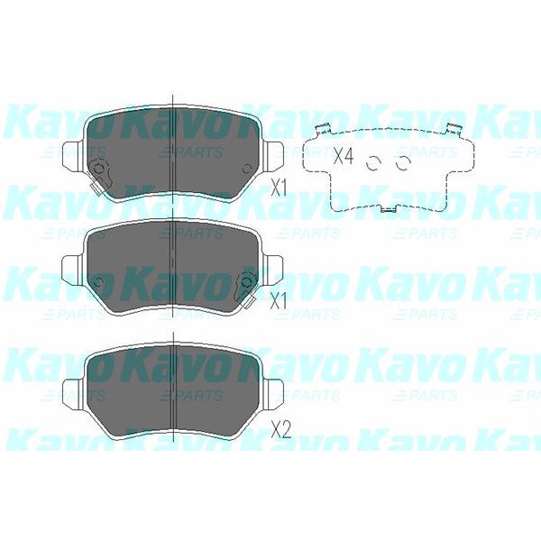 Слика на плочки KAVO PARTS KBP-4020 за Kia Cee'd 2012 1.0 T-GDI - 100 коњи бензин