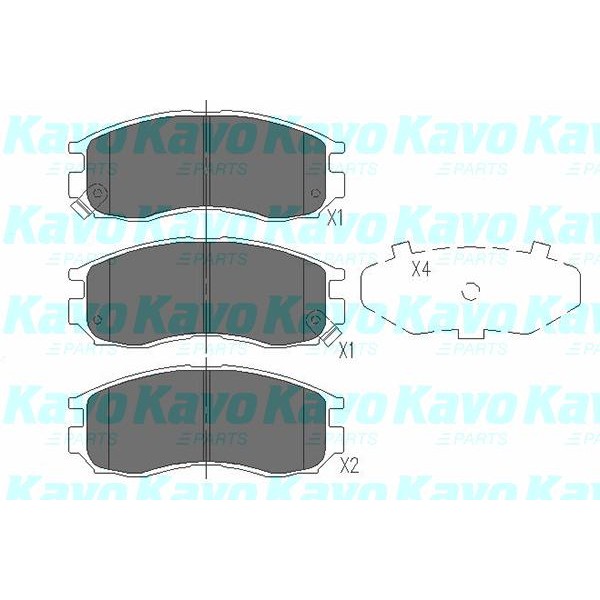 Слика на плочки KAVO PARTS KBP-5502 за Mitsubishi Eclipse Coupe (D5 A) 2.4 - 144 коњи бензин