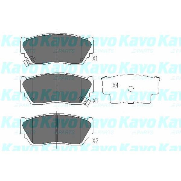 Слика на плочки KAVO PARTS KBP-6504 за Nissan Sunny Saloon (N14) 1.6 i - 90 коњи бензин