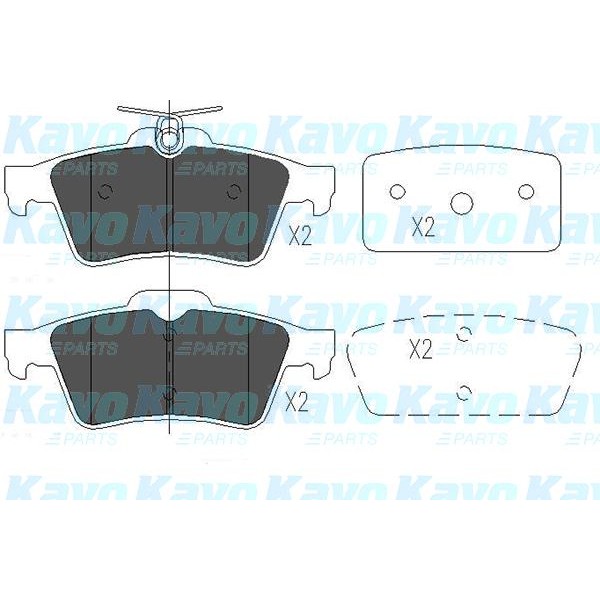 Слика на плочки KAVO PARTS KBP-6554 за Jaguar S-Type Saloon (CCX) 4.2 V8 - 298 коњи бензин