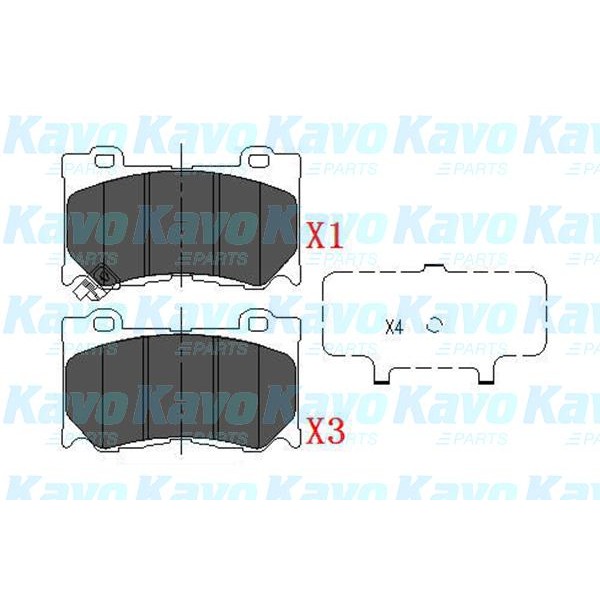 Слика на плочки KAVO PARTS KBP-6581 за Infiniti Q50 50 Hybrid AWD - 364 коњи бензин/ електро