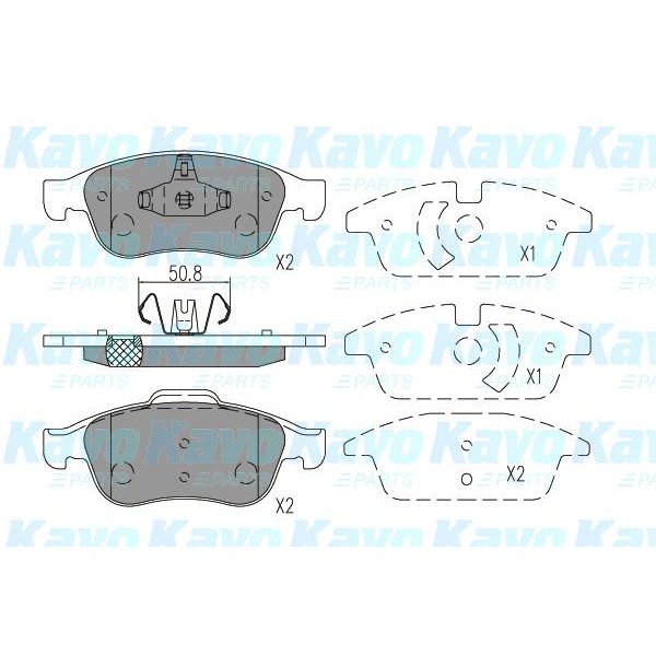 Слика на плочки KAVO PARTS KBP-6621 за Renault Megane 3 Coupe 1.5 dCi (DZ0C, DZ1A) - 90 коњи дизел