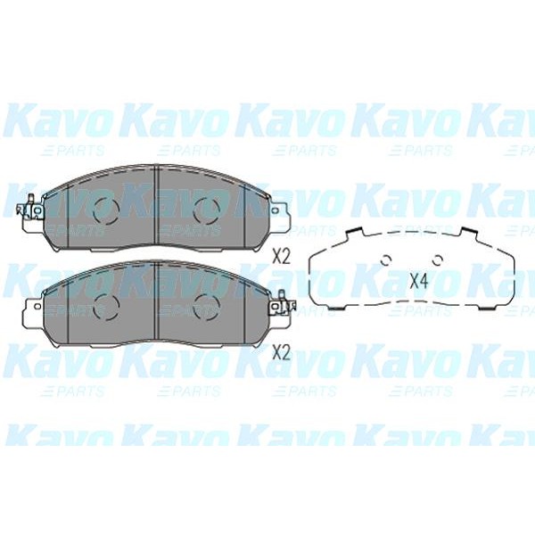 Слика на плочки KAVO PARTS KBP-6625 за Nissan Navara (D23) 2.3 dCi 4x4 (D231) - 190 коњи дизел