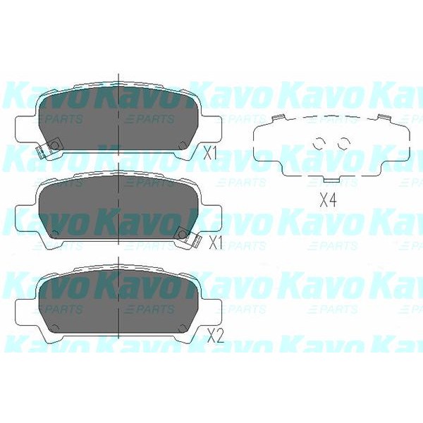 Слика на плочки KAVO PARTS KBP-8002 за Subaru Legacy 4 2.0 D - 150 коњи дизел