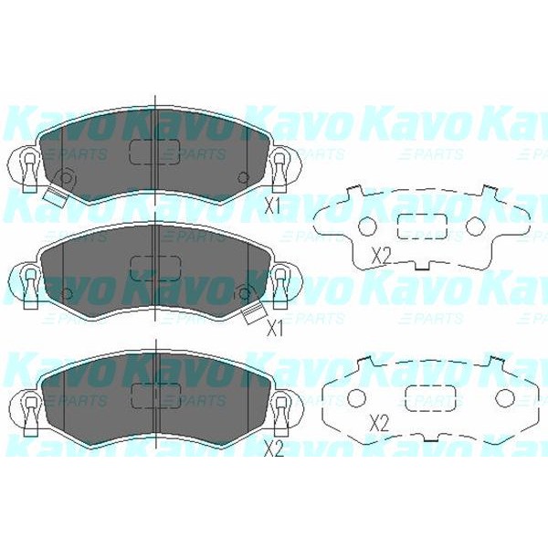 Слика на плочки KAVO PARTS KBP-8508 за Suzuki Ignis 2 1.3 4x4 - 94 коњи бензин