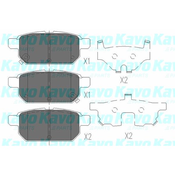 Слика на плочки KAVO PARTS KBP-8526 за Suzuki Swift 4 (MZ,EZ) 1.2 4x4 - 94 коњи бензин