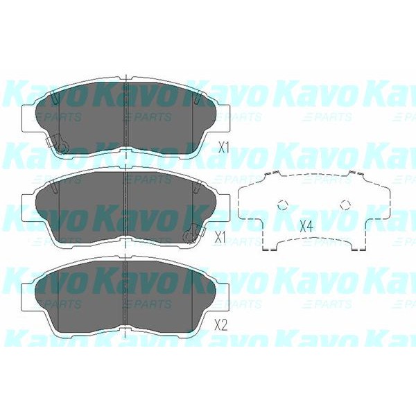 Слика на плочки KAVO PARTS KBP-9005 за Toyota Corolla Liftback (E11) 1.6 (ZZE112_) - 110 коњи бензин