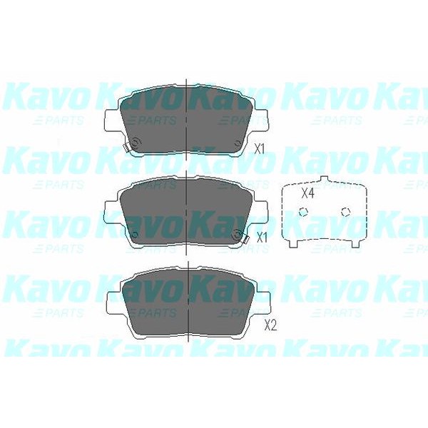 Слика на плочки KAVO PARTS KBP-9009 за Toyota Yaris (P1) 1.3 - 87 коњи бензин