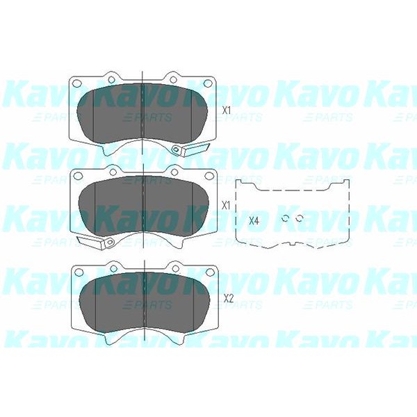 Слика на плочки KAVO PARTS KBP-9020 за Mitsubishi Montero 4 (V80,V90) 3.2 DI-D 4x4 - 190 коњи дизел