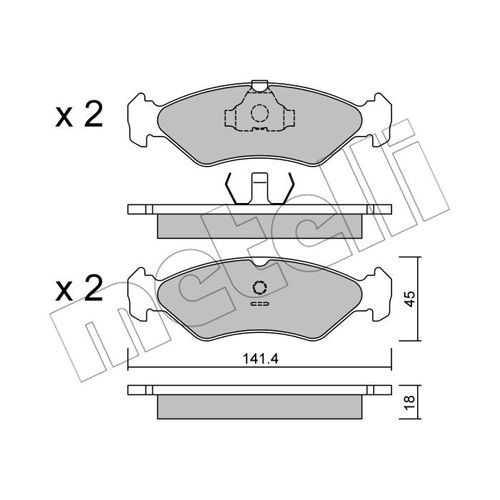 Слика на плочки METELLI 22-0073-0 за Ford Fiesta 3 (gfj) 1.4 - 71 коњи бензин