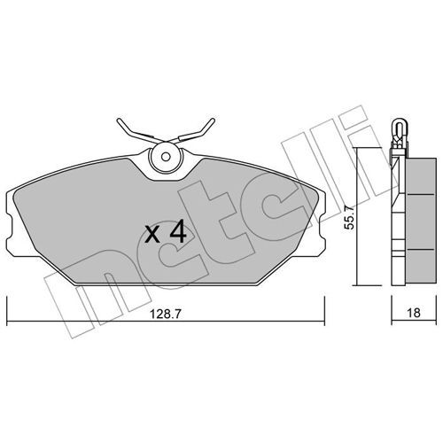 Слика на плочки METELLI 22-0142-2 за Renault Laguna Nevada (K56) 2.2 dT (K569) - 113 коњи дизел