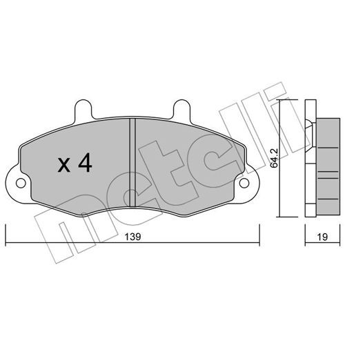 Слика на плочки METELLI 22-0194-0 за Ford Transit BUS (E) 1991 2.0 i (EBL, EDL, EGL, ESS, EUS) - 98 коњи бензин