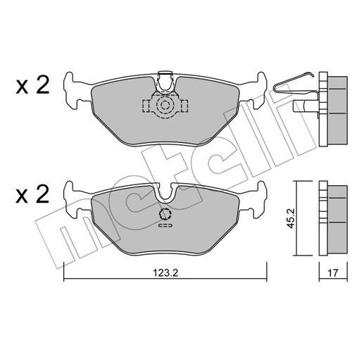 Слика на плочки METELLI 22-0210-0 за BMW 5 Touring E39 523 i - 170 коњи бензин