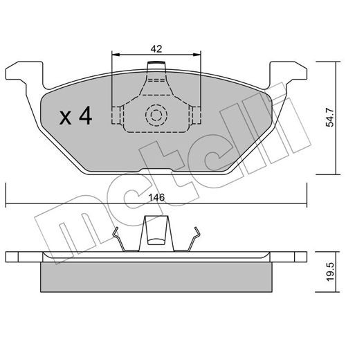 Слика на плочки METELLI 22-0211-0 за VW Bora комби (1J6) 1.9 TDI - 90 коњи дизел