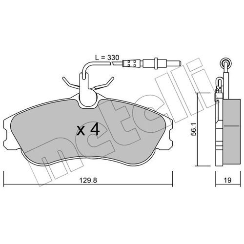 Слика на плочки METELLI 22-0217-0 за Citroen Xsara Break N2 1.6 i - 88 коњи бензин