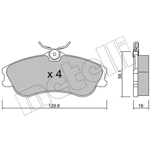 Слика на плочки METELLI 22-0217-1 за Citroen Xsara Picasso N68 2.0 HDi - 90 коњи дизел