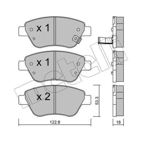 Слика на плочки METELLI 22-0321-2 за Opel Corsa D Van 1.2 - 80 коњи бензин