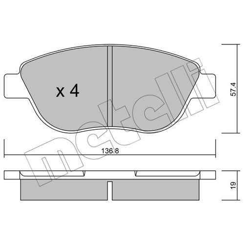 Слика на плочки METELLI 22-0322-1 за Peugeot 207 SW 1.6 HDi - 109 коњи дизел