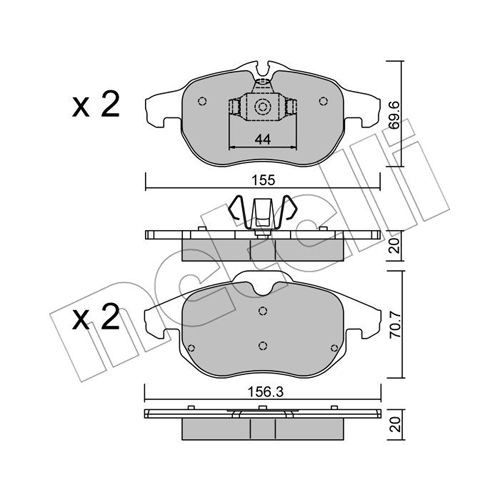 Слика на плочки METELLI 22-0540-0 за Opel Signum 2.2 DTI - 125 коњи дизел