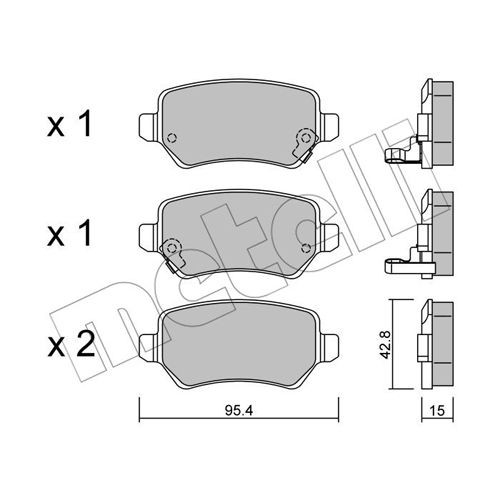 Слика на плочки METELLI 22-0542-0 за Opel Astra G Saloon 1.6 - 103 коњи бензин