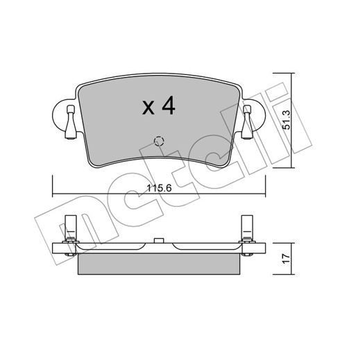 Слика на плочки METELLI 22-0546-0 за Renault Master 2 Bus (JD,ND) 2.5 dCi 100 (JDCV) - 99 коњи дизел