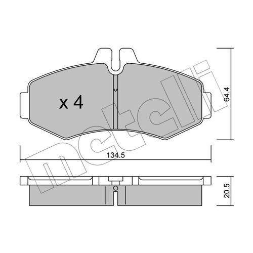 Слика на плочки METELLI 22-0573-0 за Mercedes Vito BUS (638) 108 CDI 2.2 (638.194) - 82 коњи дизел