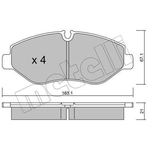 Слика на плочки METELLI 22-0671-0 за камион Iveco Eurocargo 320 E 28 T tector - 275 коњи дизел