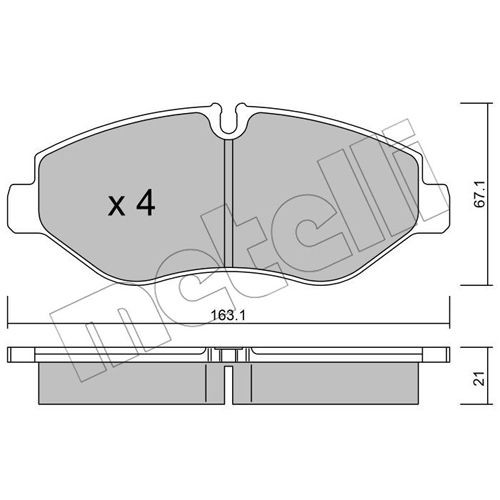 Слика на плочки METELLI 22-0671-1 за камион Iveco Daily 2006 Platform 29L12 - 116 коњи дизел