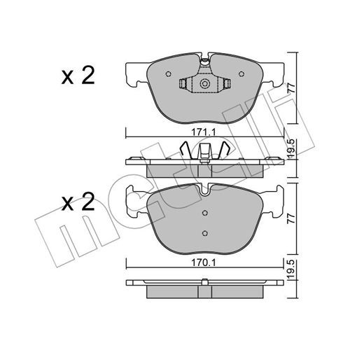 Слика на плочки METELLI 22-0770-0 за BMW X5 E70 3.0 d - 235 коњи дизел