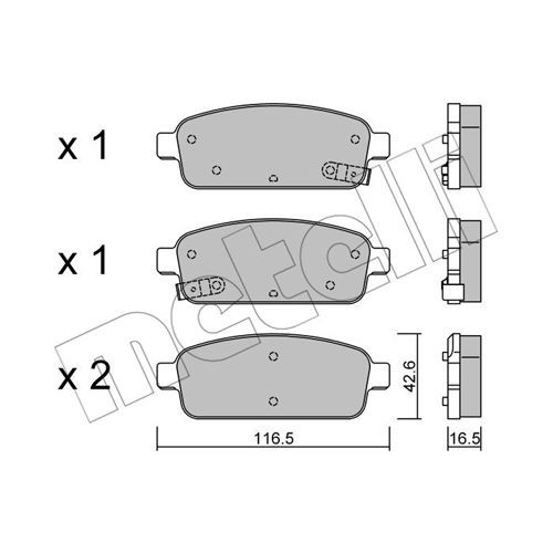 Слика на плочки METELLI 22-0840-0 за Opel Astra GTC 1.6 - 180 коњи бензин