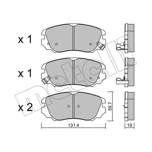 Слика на плочки METELLI 22-0841-0 за Opel Insignia Hatchback 2.0 CDTI 4x4 - 160 коњи дизел