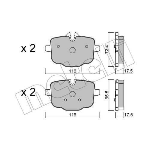 Слика на плочки METELLI 22-0921-0 за BMW 7 Series G11 740 Li - 326 коњи бензин