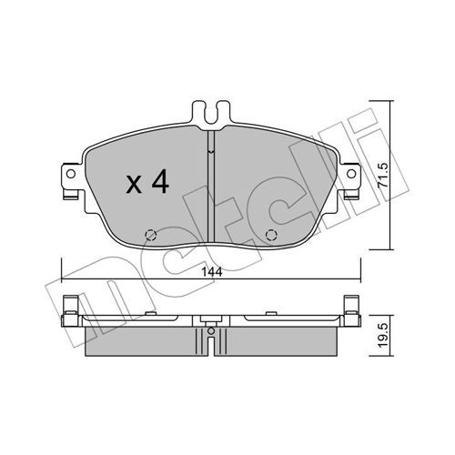 Слика на плочки METELLI 22-0965-0 за Mercedes A-Class (w176) A 250 (176.050) - 218 коњи бензин