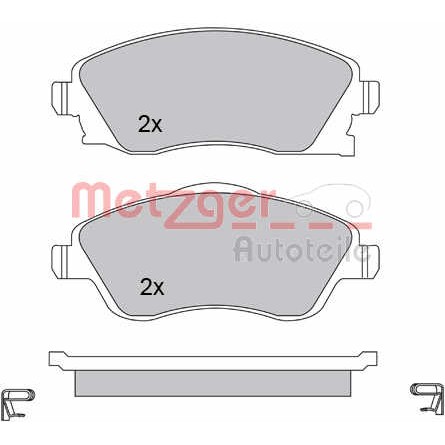 Слика на плочки METZGER 1170047 за Opel Tigra TwinTop 1.4 - 90 коњи бензин