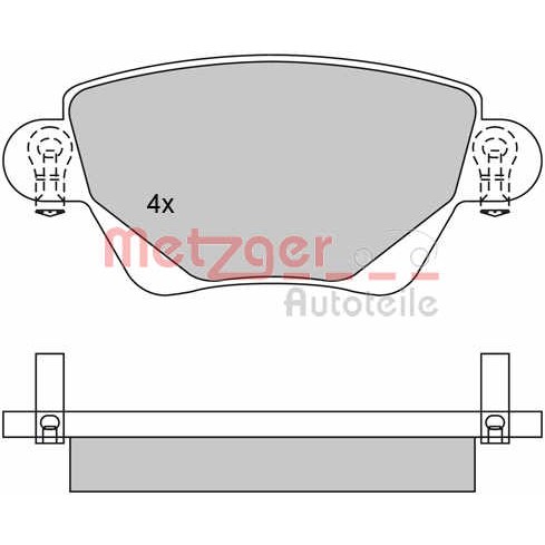 Слика на плочки METZGER 1170096 за Ford Mondeo 3 Estate (BWY) 2.0 16V - 146 коњи бензин