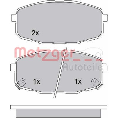 Слика на плочки METZGER 1170097 за Hyundai i30 Coupe 1.4 - 99 коњи бензин