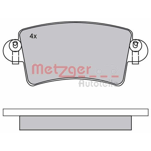 Слика на плочки METZGER 1170171 за Renault Master 2 Box (FD) 2.5 dCi - 101 коњи дизел