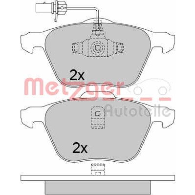 Слика на плочки METZGER 1170342 за VW Transporter T4 Box 1.9 D - 60 коњи дизел