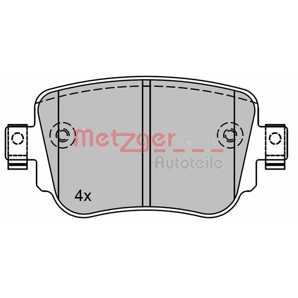 Слика на плочки METZGER 1170792 за VW Passat 7 Sedan (362) 1.4 TSI - 160 коњи бензин