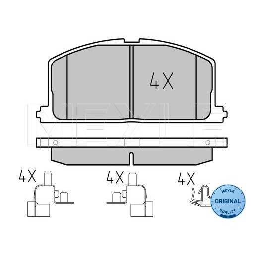 Слика на плочки MEYLE ORIGINAL Quality 025 208 7015 за Toyota Celica (ST16) 1.6 - 86 коњи бензин