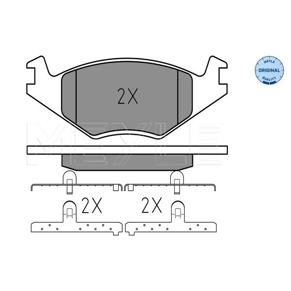 Слика на плочки MEYLE ORIGINAL Quality 025 208 8719 за VW Caddy Pickup (14) 1.6 D - 55 коњи дизел